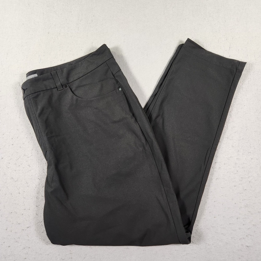 VRST Chino Pants Mens 40x30 Black Stretch 5-Pocket Straight Fit Performance